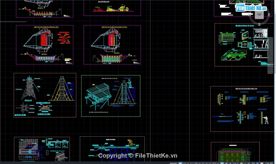 Biện pháp thi trạm bơm,File cad biện pháp thi công,BPTC Trạm bơm,cad trạm bơm yên hậu